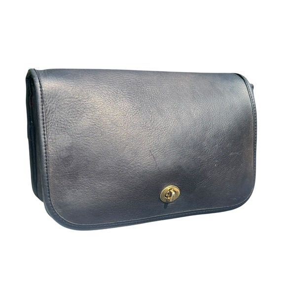 Vintage Coach Navy Convertible Clutch / Crossbody Bag – Classic Leather - Picture 1 of 12